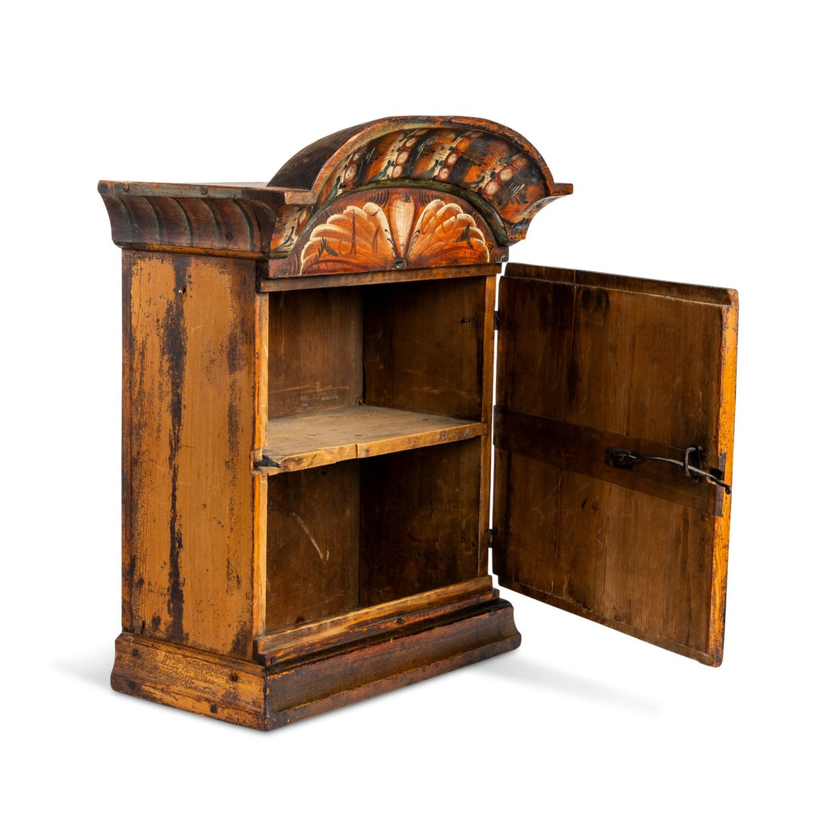 Swedish Dalarna Kurbits Hanging Cupboard, dated 1799 Eleish Van Breems Home