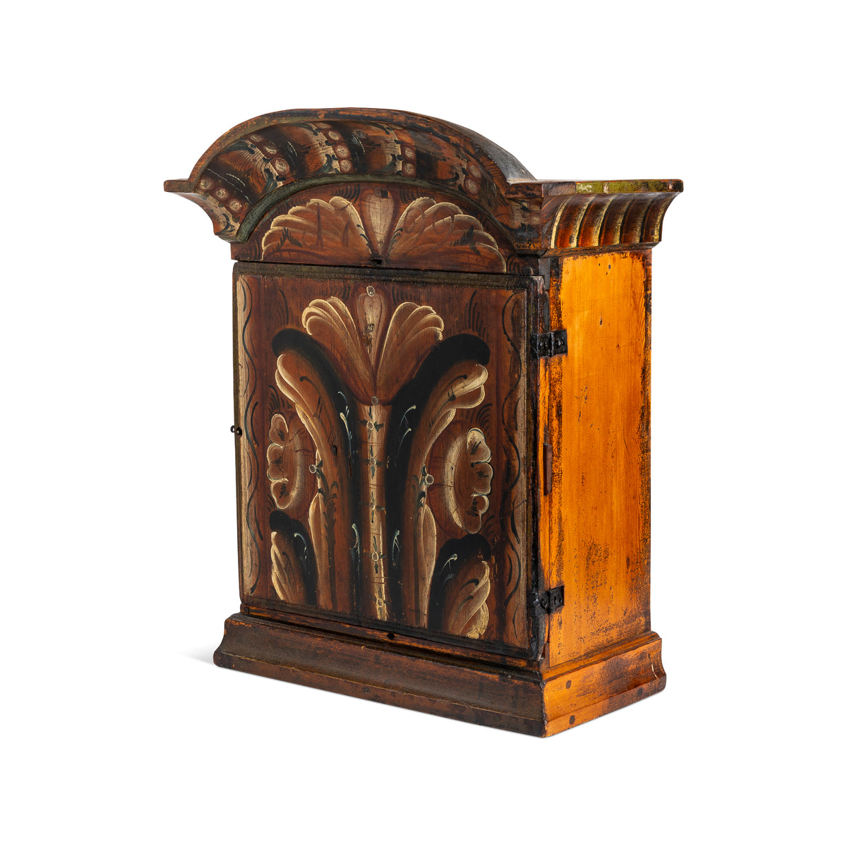 Swedish Dalarna Kurbits Hanging Cupboard, dated 1799 Eleish Van Breems Home