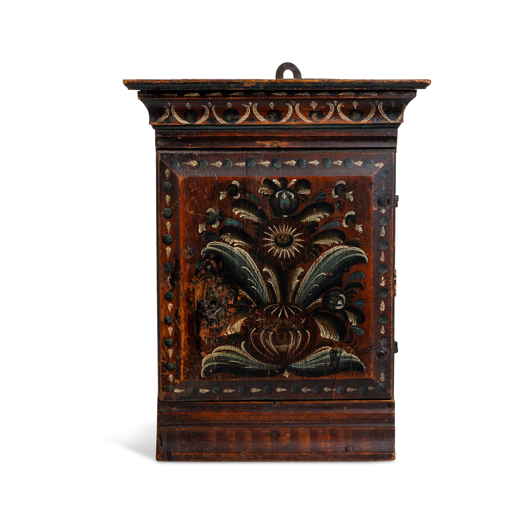 Swedish Dalarna Painted Hanging Corner Cupboard Eleish Van Breems Home