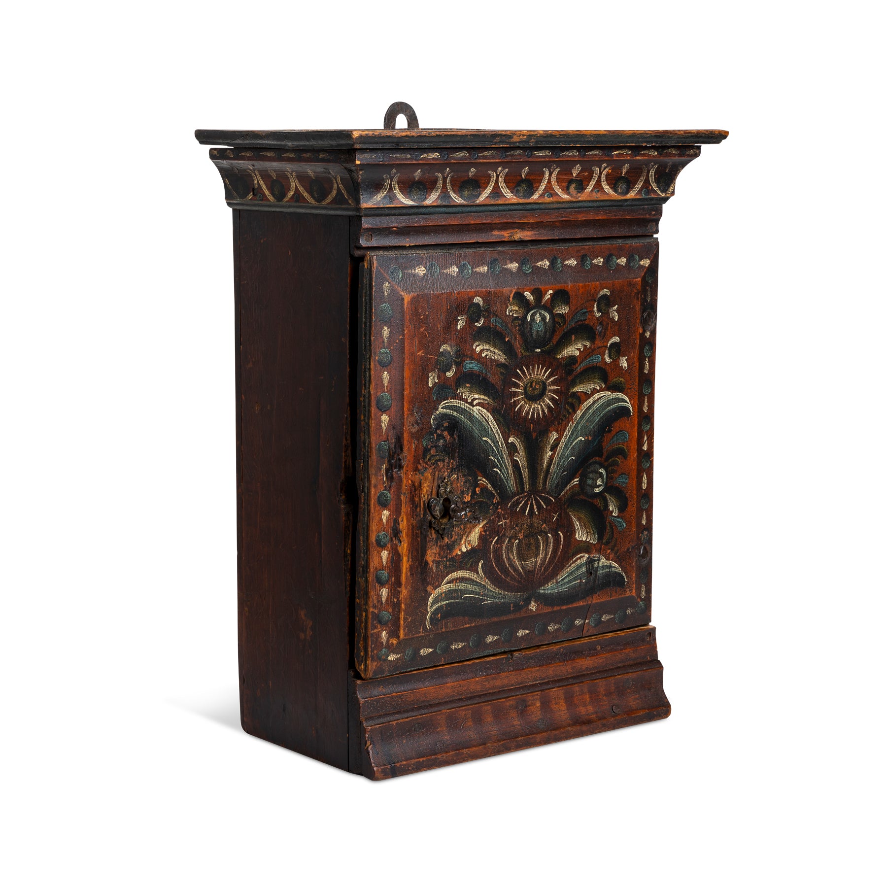 Swedish Dalarna Painted Hanging Corner Cupboard Eleish Van Breems Home