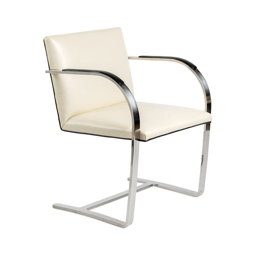 Pair of Knoll Flat Bar Bruno Leather Chairs