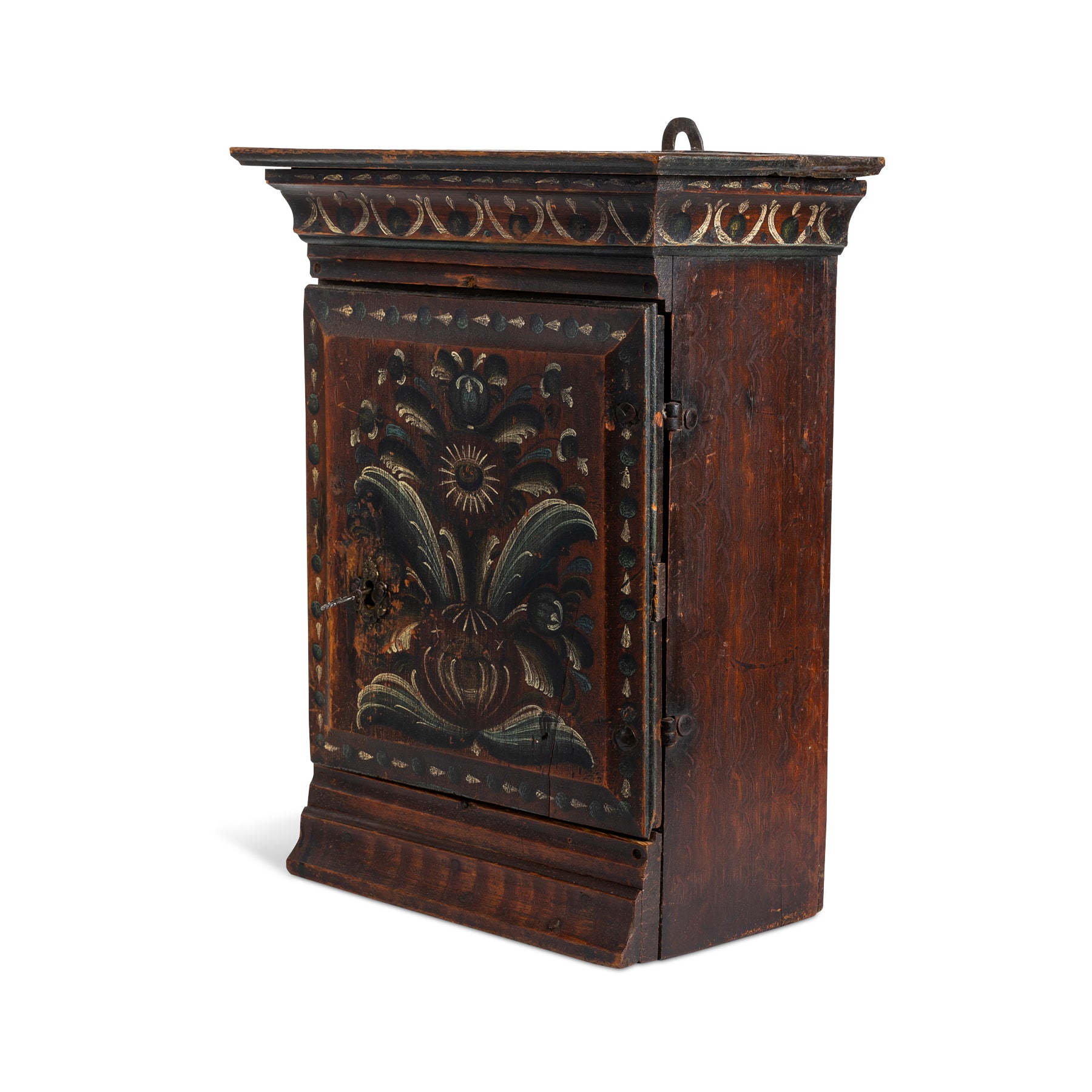 Swedish Dalarna Painted Hanging Corner Cupboard Eleish Van Breems Home