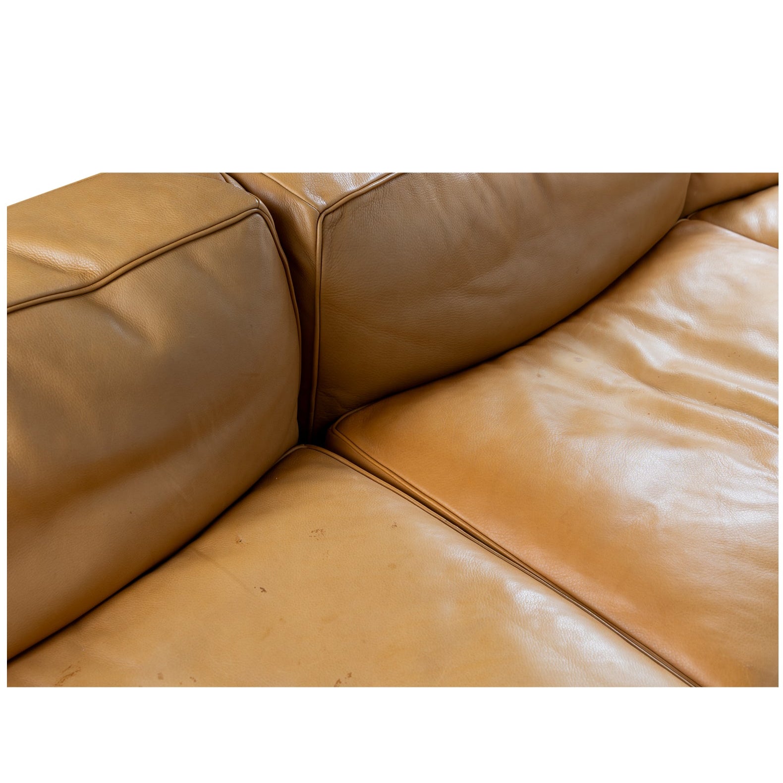 LeCorbu/Cassina Tan Leather Sofa Eleish Van Breems Home