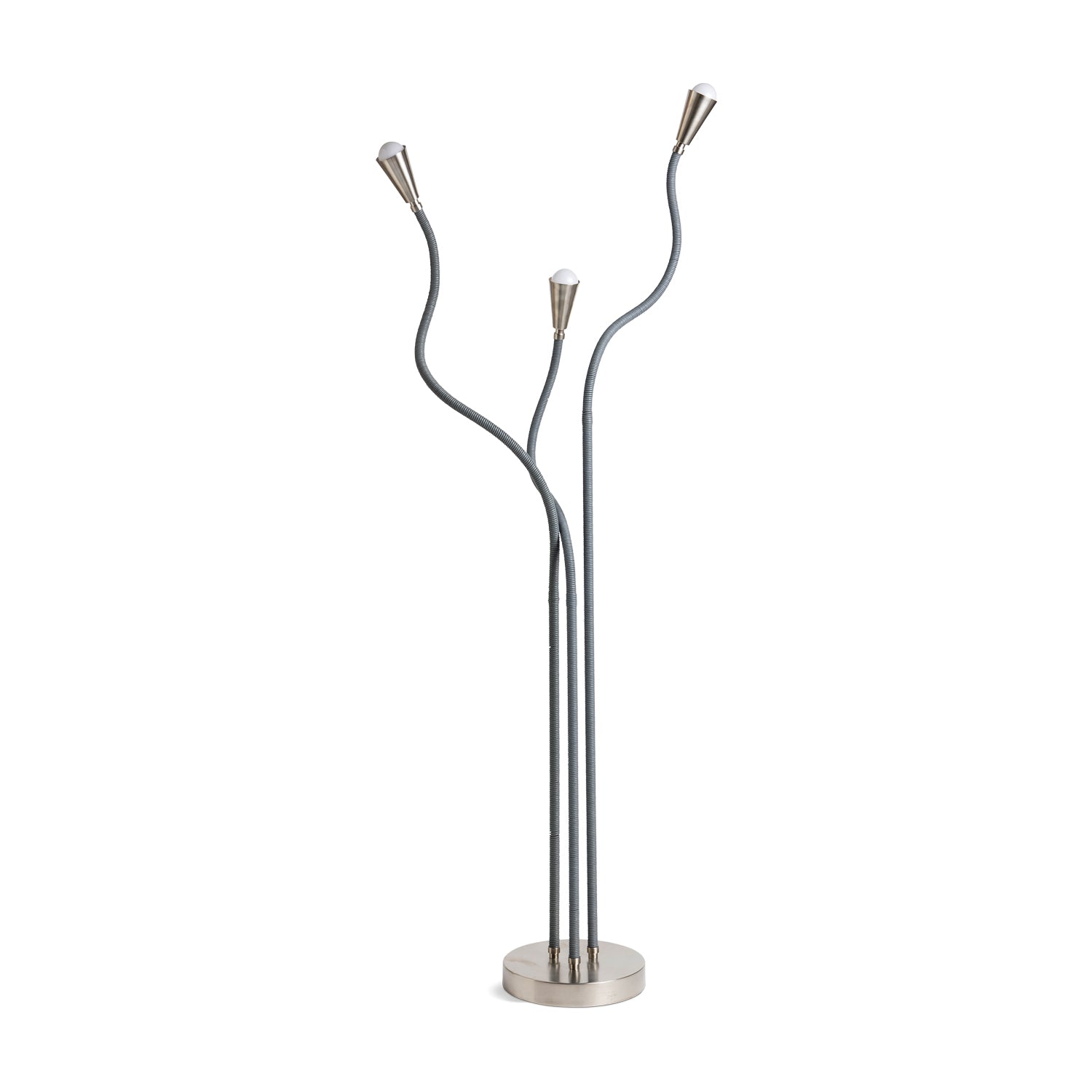 Trident Floor Lamp Brushed Nickel Eleish Van Breems Home
