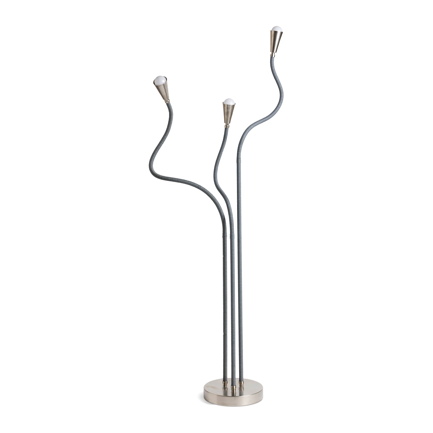 Trident Floor Lamp Brushed Nickel Eleish Van Breems Home