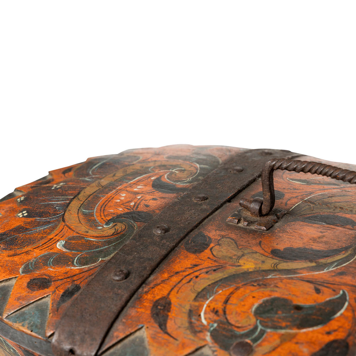 Norwegian Painted Lock Box 1860 Eleish Van Breems Home