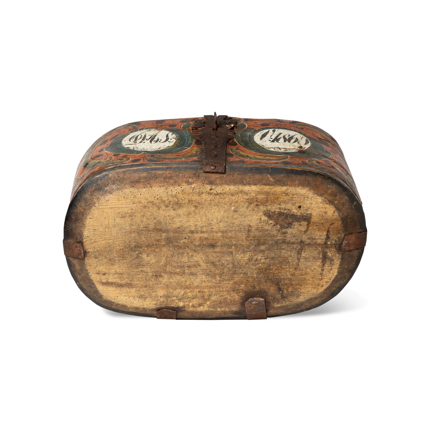 Norwegian Painted Lock Box 1860 Eleish Van Breems Home