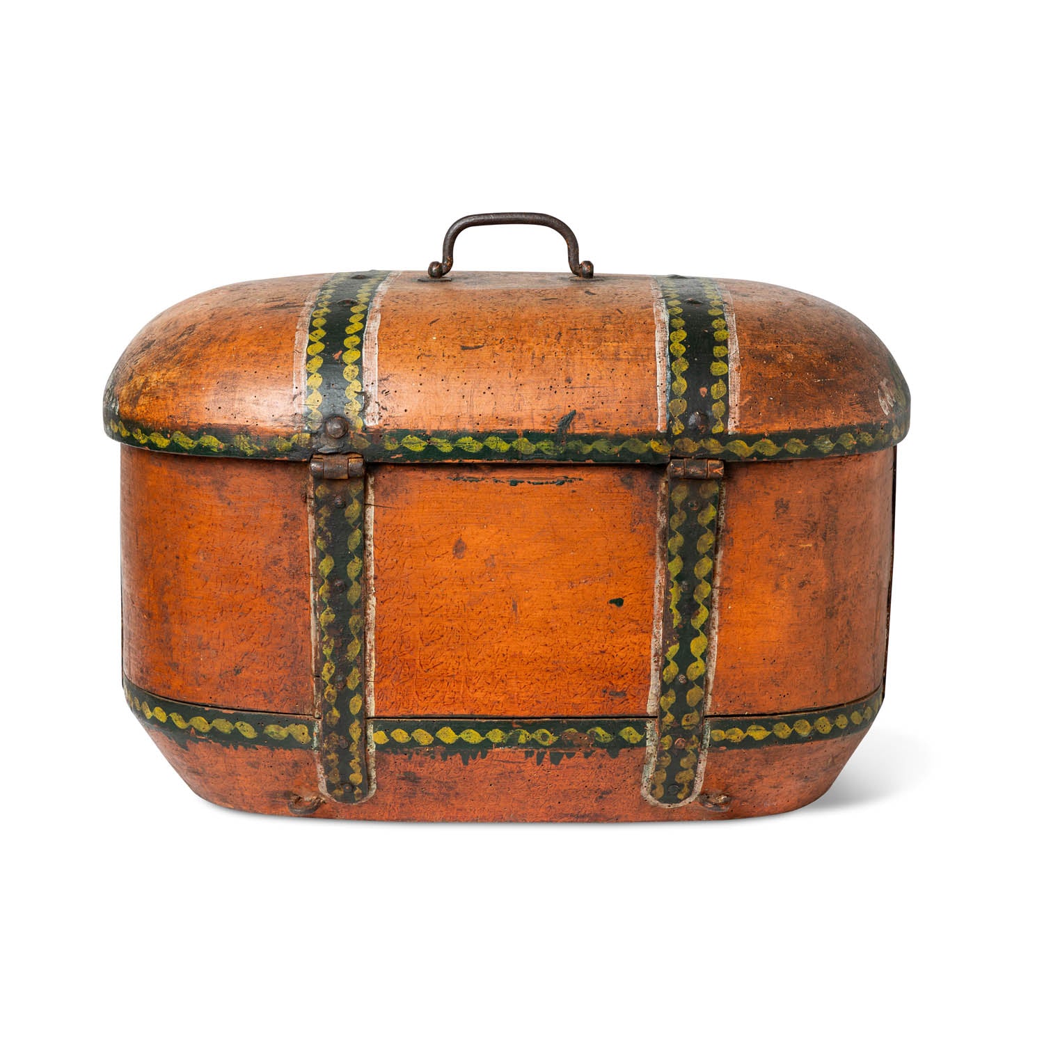 Norwegian Painted Lock Box, Dated 1878 Eleish Van Breems Home