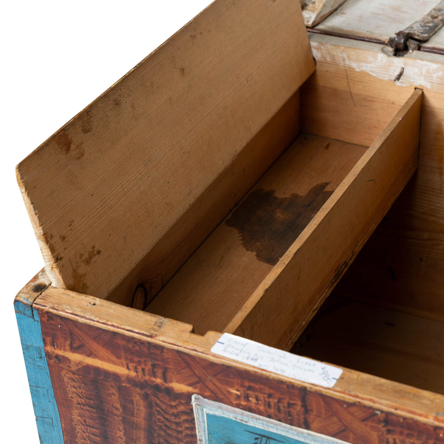 Norwegian Painted Dome Lid Trunk, Dated 1868 Eleish Van Breems Home