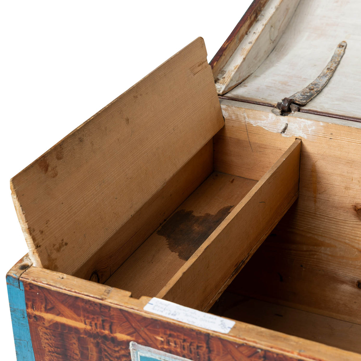 Norwegian Painted Dome Lid Trunk, Dated 1868 Eleish Van Breems Home
