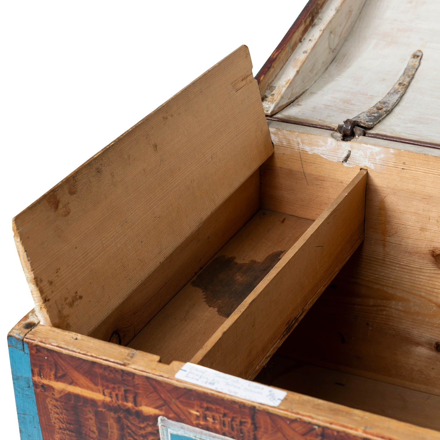 Norwegian Painted Dome Lid Trunk, Dated 1868 Eleish Van Breems Home