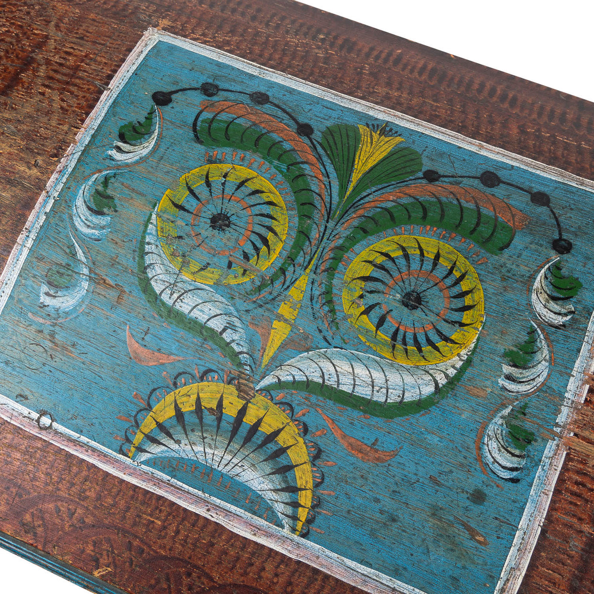 Norwegian Painted Dome Lid Trunk, Dated 1868 Eleish Van Breems Home