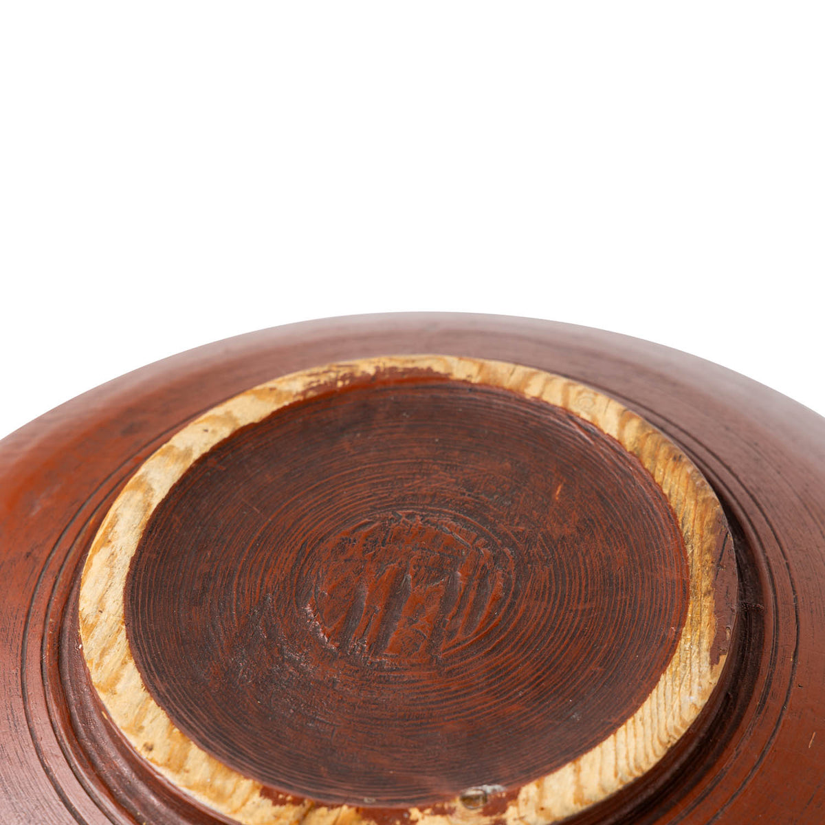19th C. Norwegian Pine Turned and Painted Bowl Eleish Van Breems Home