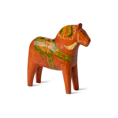Scandinavian L 19thc. Carved & Painted Dala Horse, Small