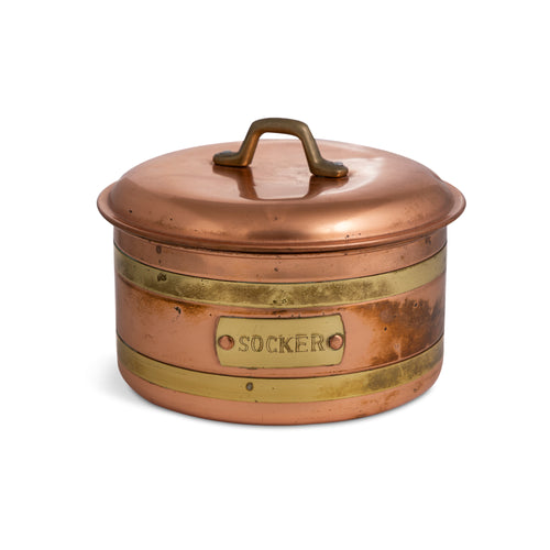 1940"s Swedish Copper And Brass Food storage Container