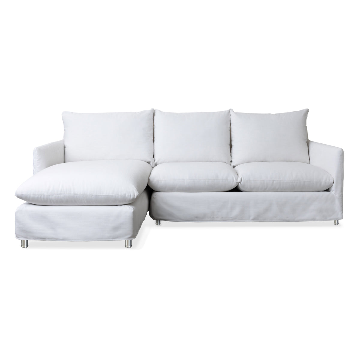 Beacon Two Piece Sectional in Fresno Alabaster LF Chaise RF Loveseat Eleish Van Breems Home