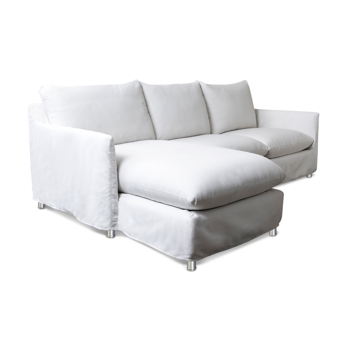 Beacon Two Piece Sectional in Fresno Alabaster LF Chaise RF Loveseat Eleish Van Breems Home