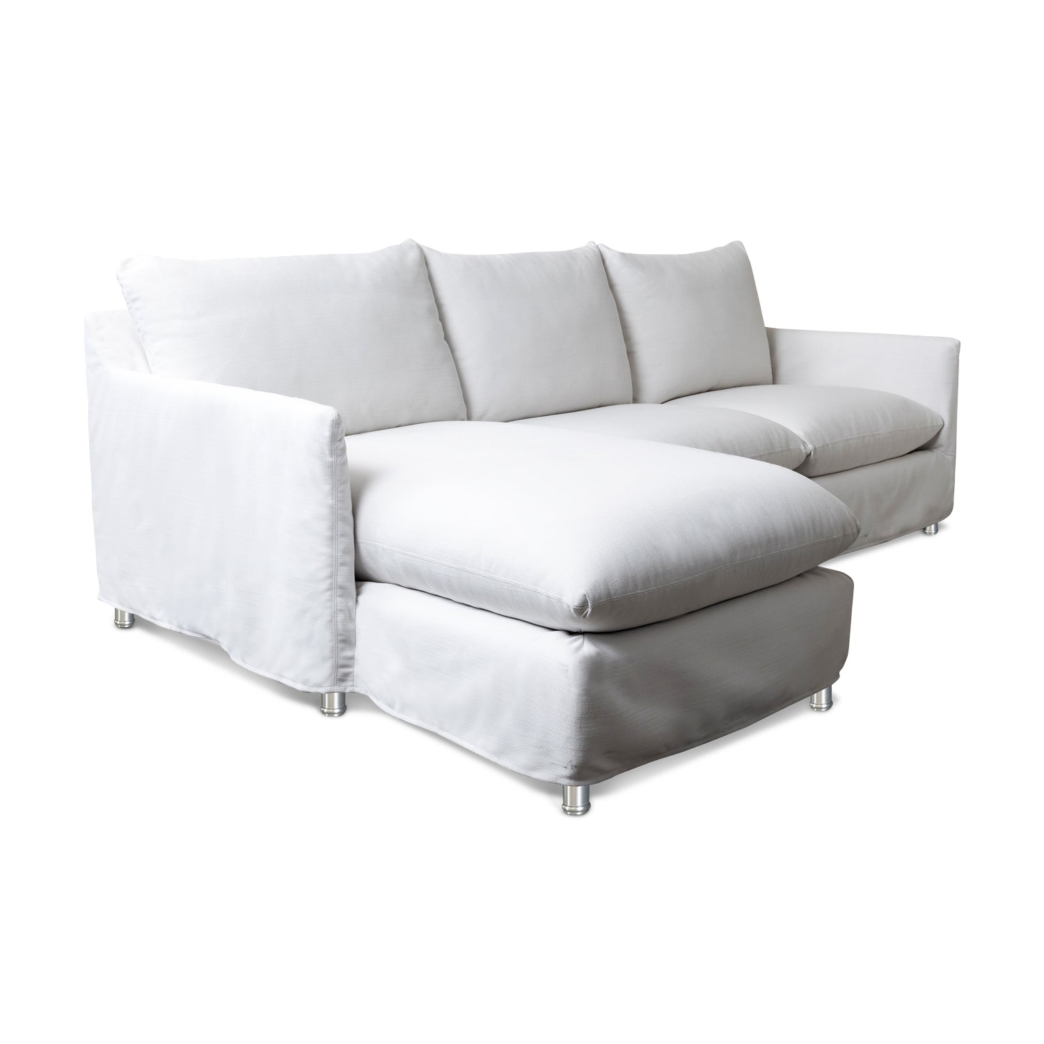 Beacon Two Piece Sectional in Fresno Alabaster LF Chaise RF Loveseat Eleish Van Breems Home