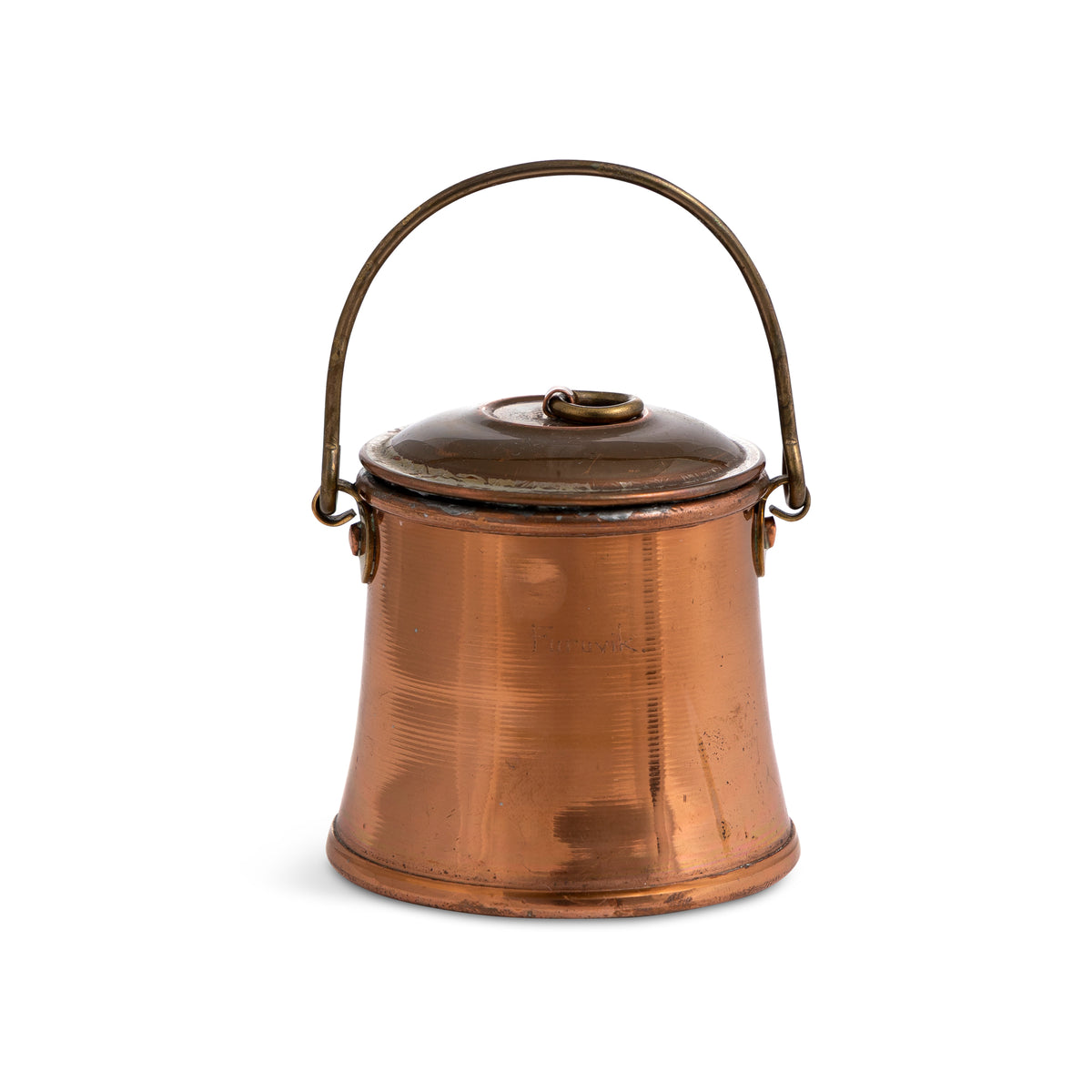 Swedish Copper Small Lidded Bucket Eleish Van Breems Home