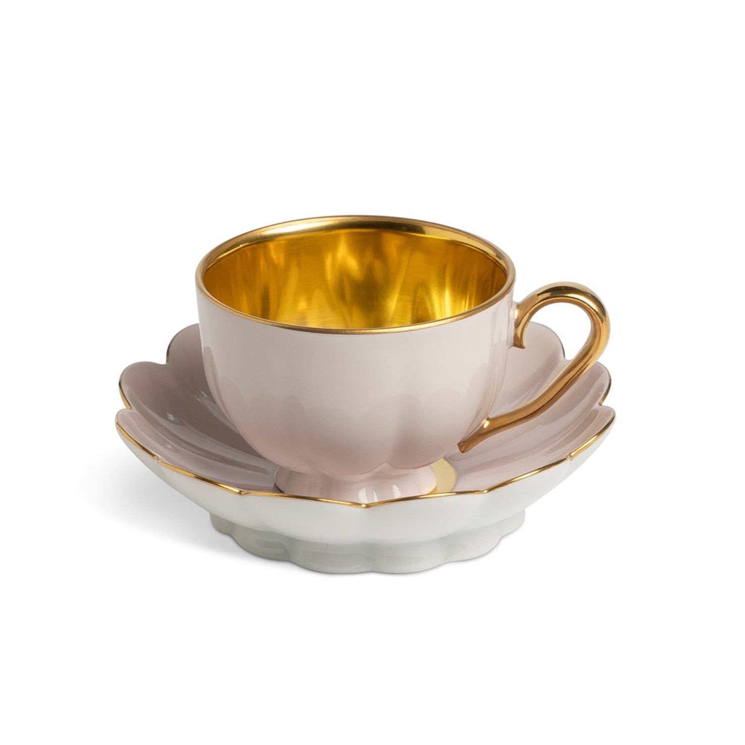 Augarten Coffee Cup & Saucer 24k Lined Eleish Van Breems Home