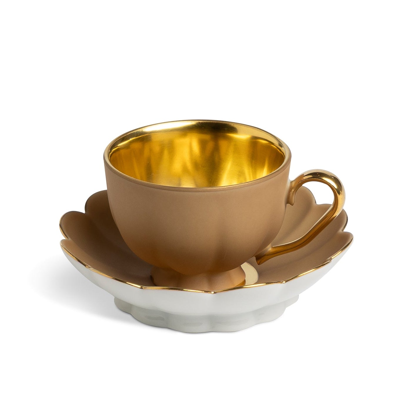Augarten Coffee Cup & Saucer 24k Lined Eleish Van Breems Home