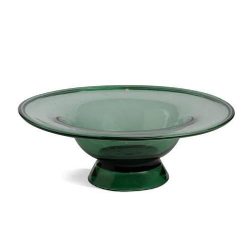 Large, Vintage Green, Hand-blown Empoli Bowl