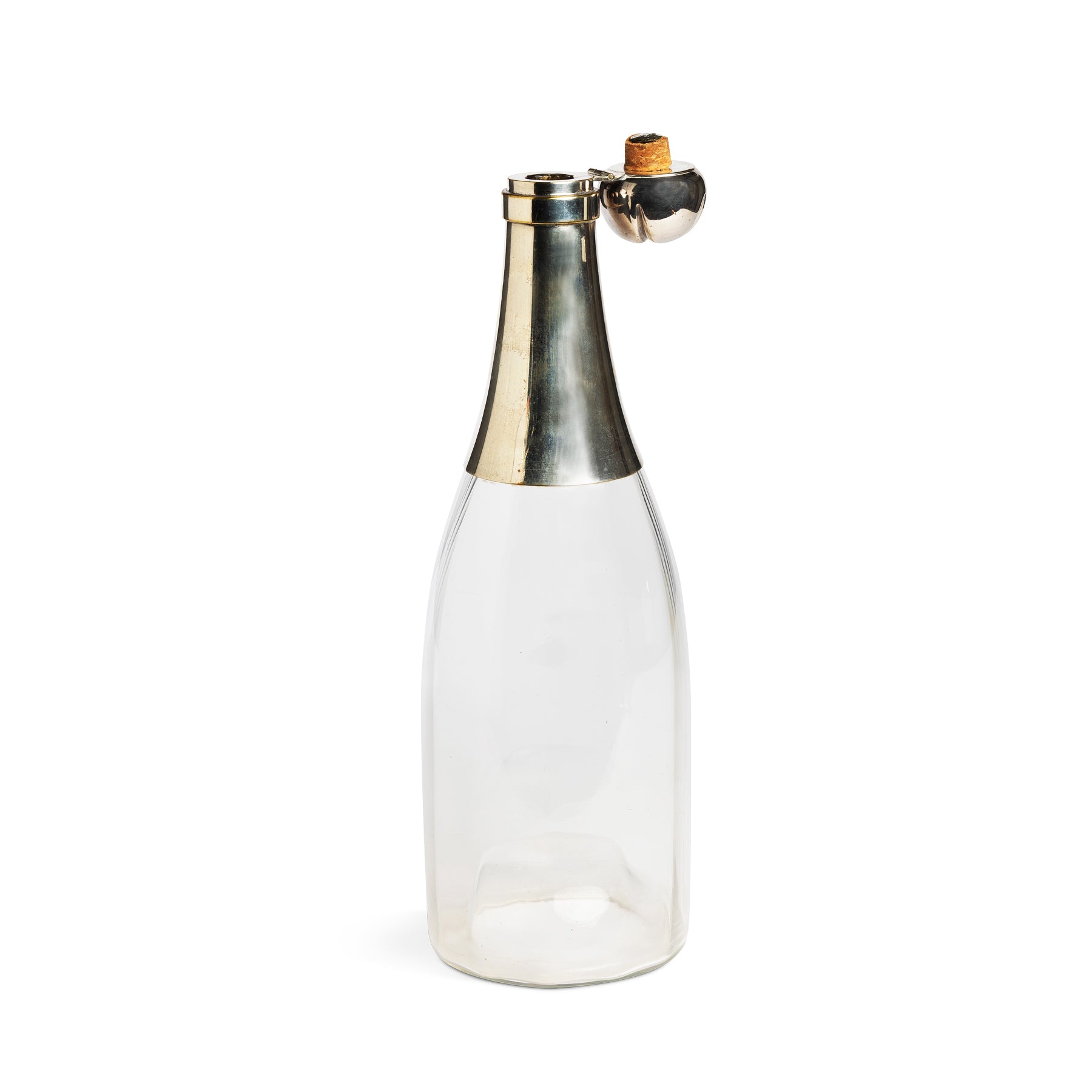 Art Deco Silverplate Champagne Bottle Decanter Eleish Van Breems Home
