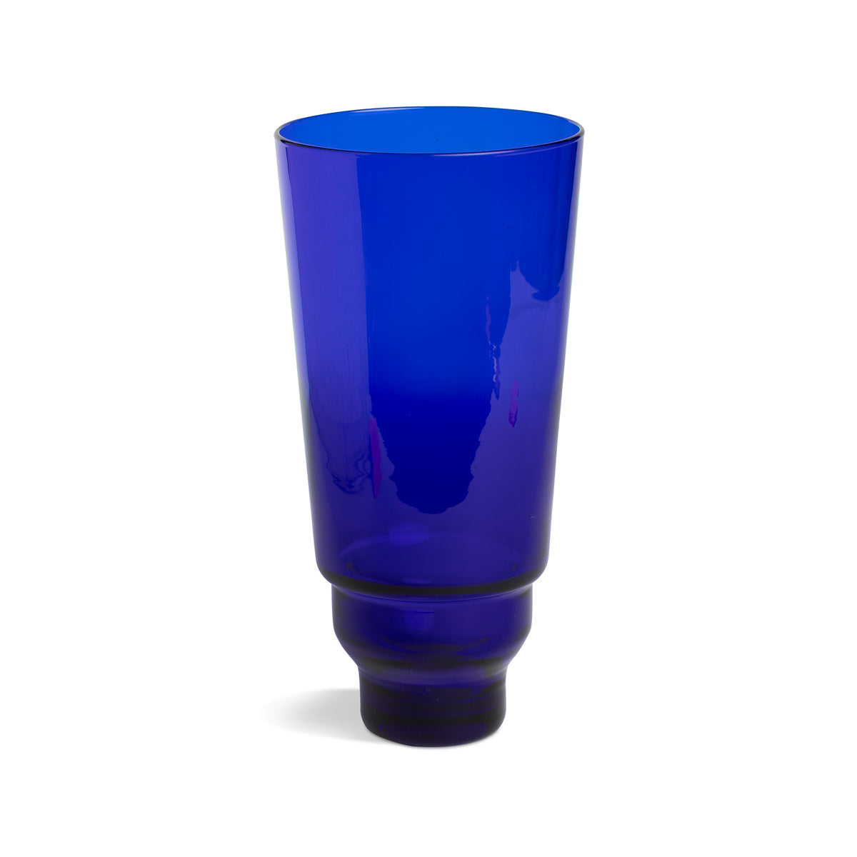 Vintage, Cobalt, Blue Tiered, Hand-blown Glass Vase Eleish Van Breems Home