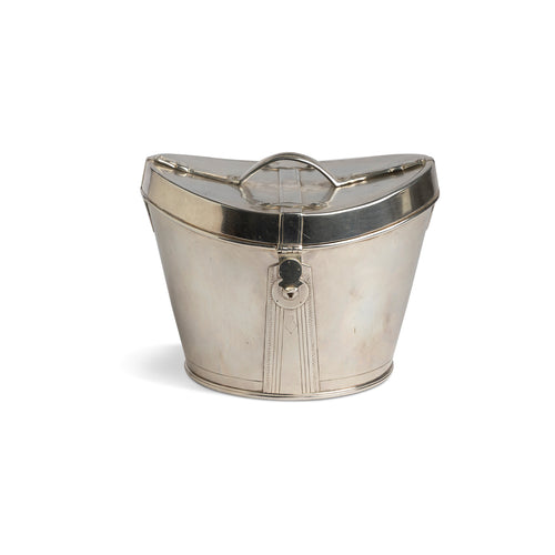 Art Deco Silver-plate Hat Box Ice Bucket