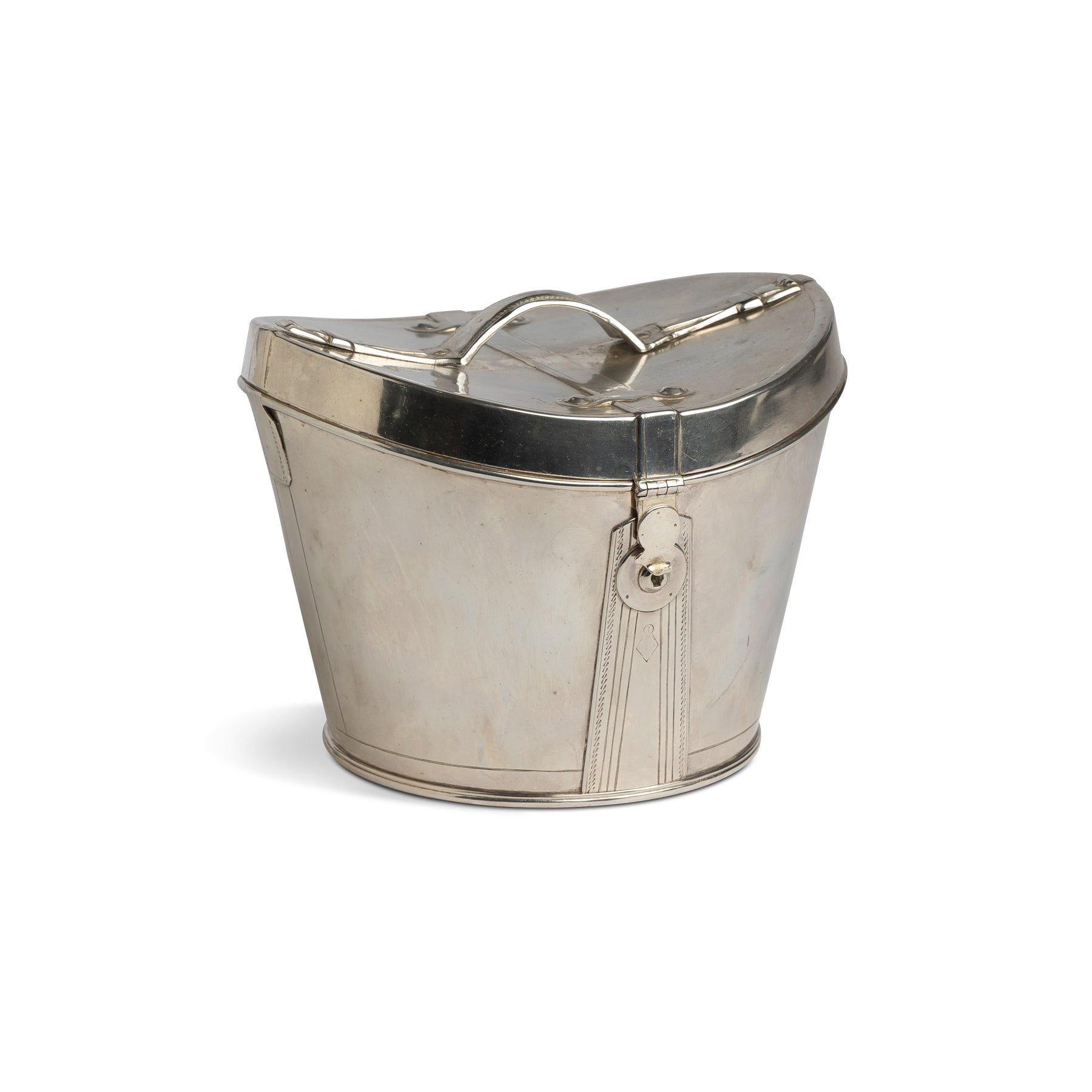 Art Deco Silver-plate Hat Box Ice Bucket Eleish Van Breems Home
