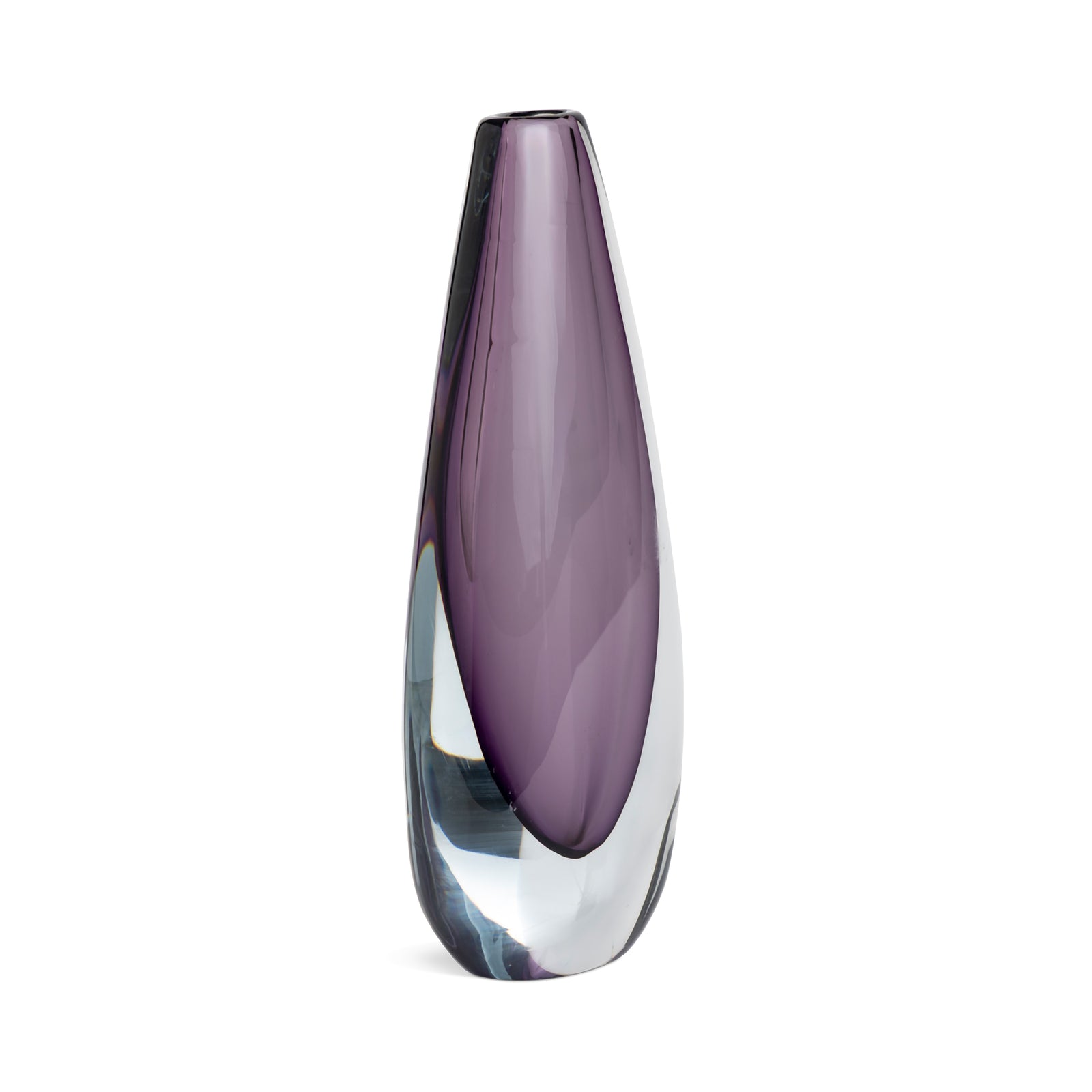 Mid-Century Murano Glass Aubergine Vase Eleish Van Breems Home