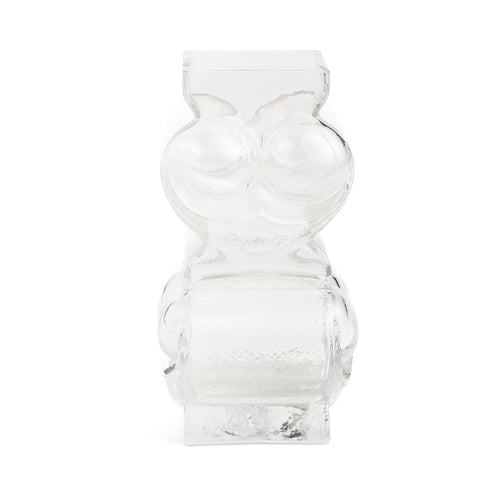 Mid-Century Glass Owl Vase