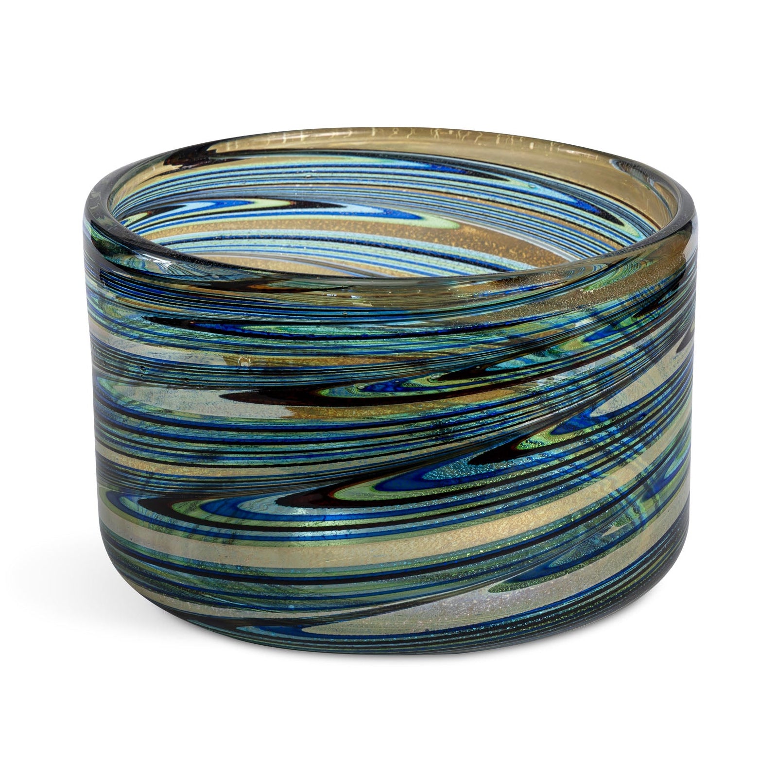The Extravaganza Murano Centerpiece in Blue and Gold Eleish Van Breems Home