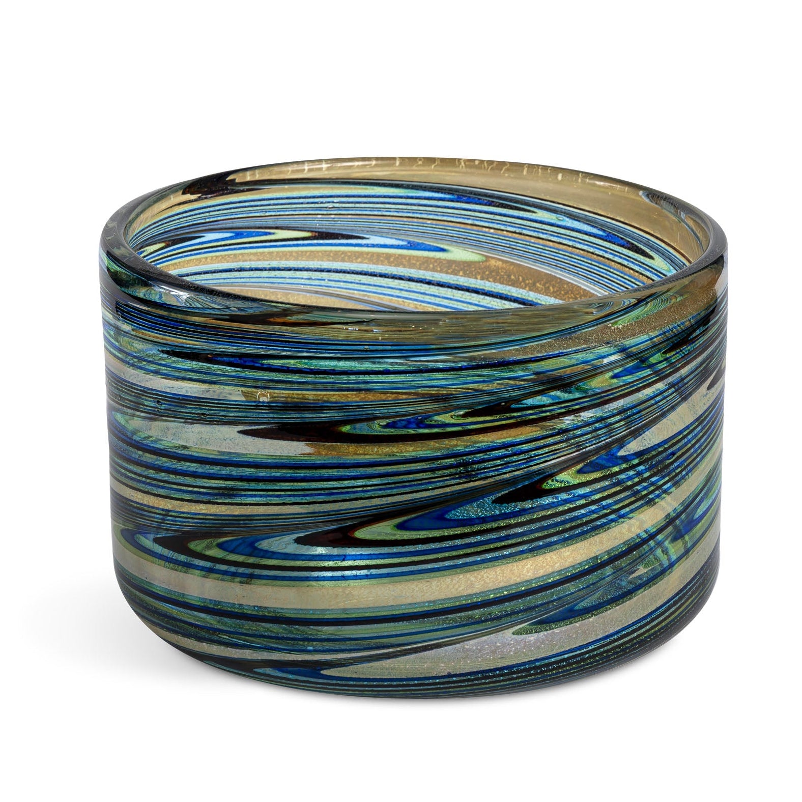 The Extravaganza Murano Centerpiece in Blue and Gold Eleish Van Breems Home