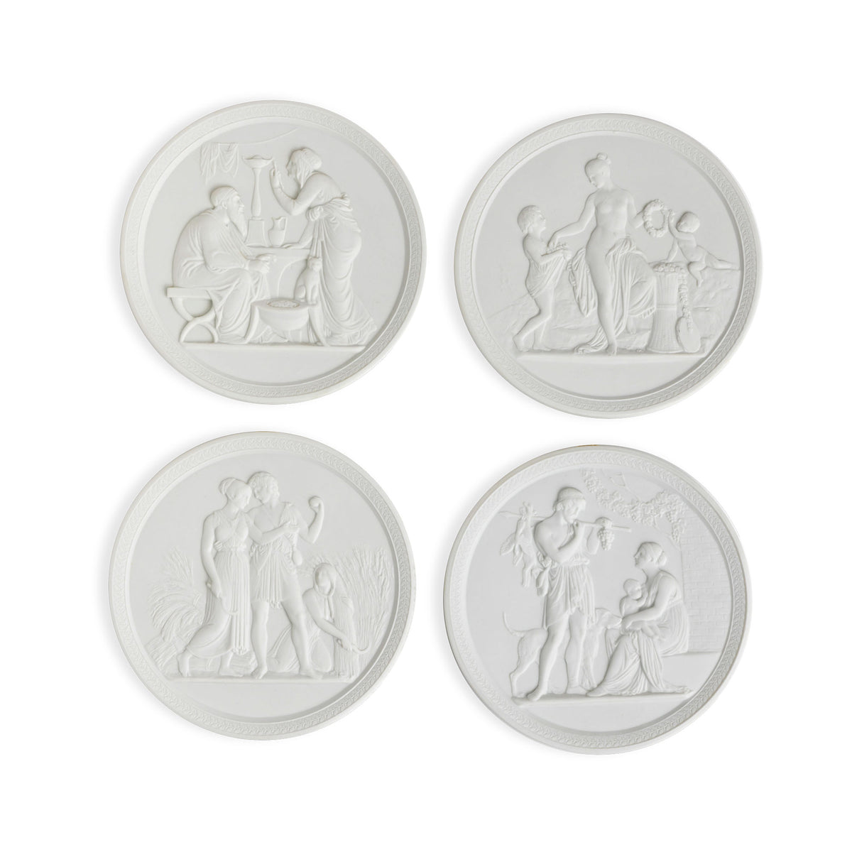 Royal Copenhagen Four Seasons Porcelain Plaques Eleish Van Breems Home