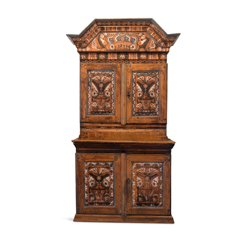Swedish Dalarna Crown Cabinet Dated 1811