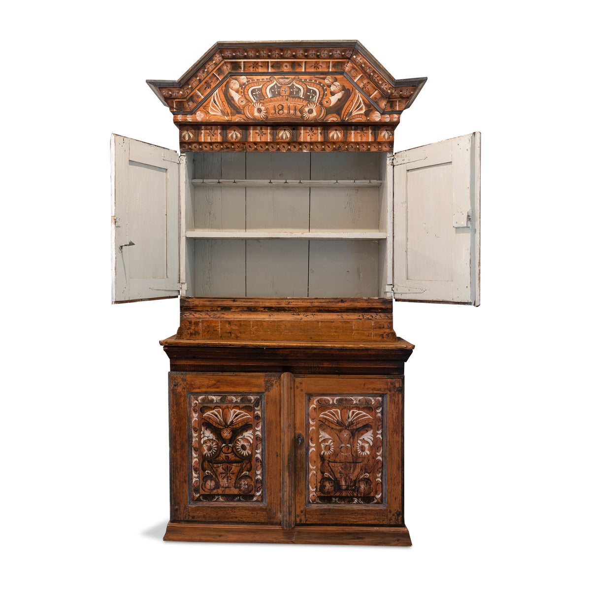 Swedish Dalarna Crown Cabinet dated 1811 Eleish Van Breems Home