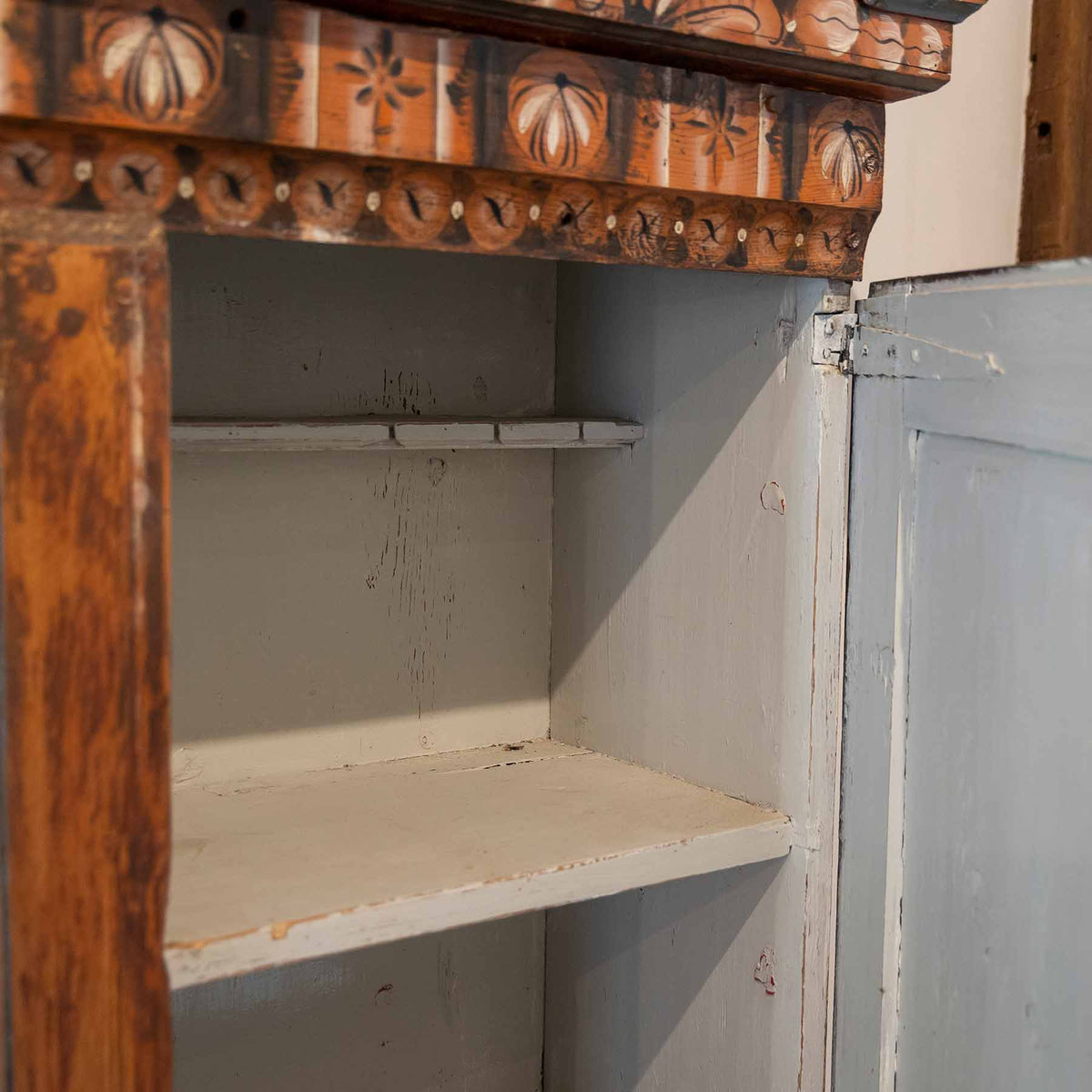 Swedish Dalarna Crown Cabinet dated 1811 Eleish Van Breems Home