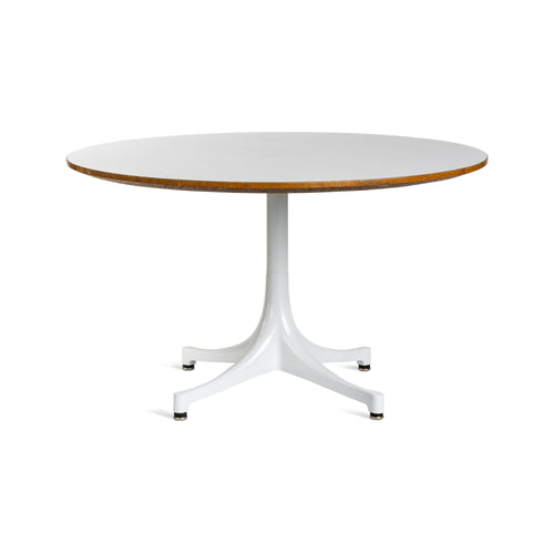 Mid-Century George Nelson White Round Occasional Table