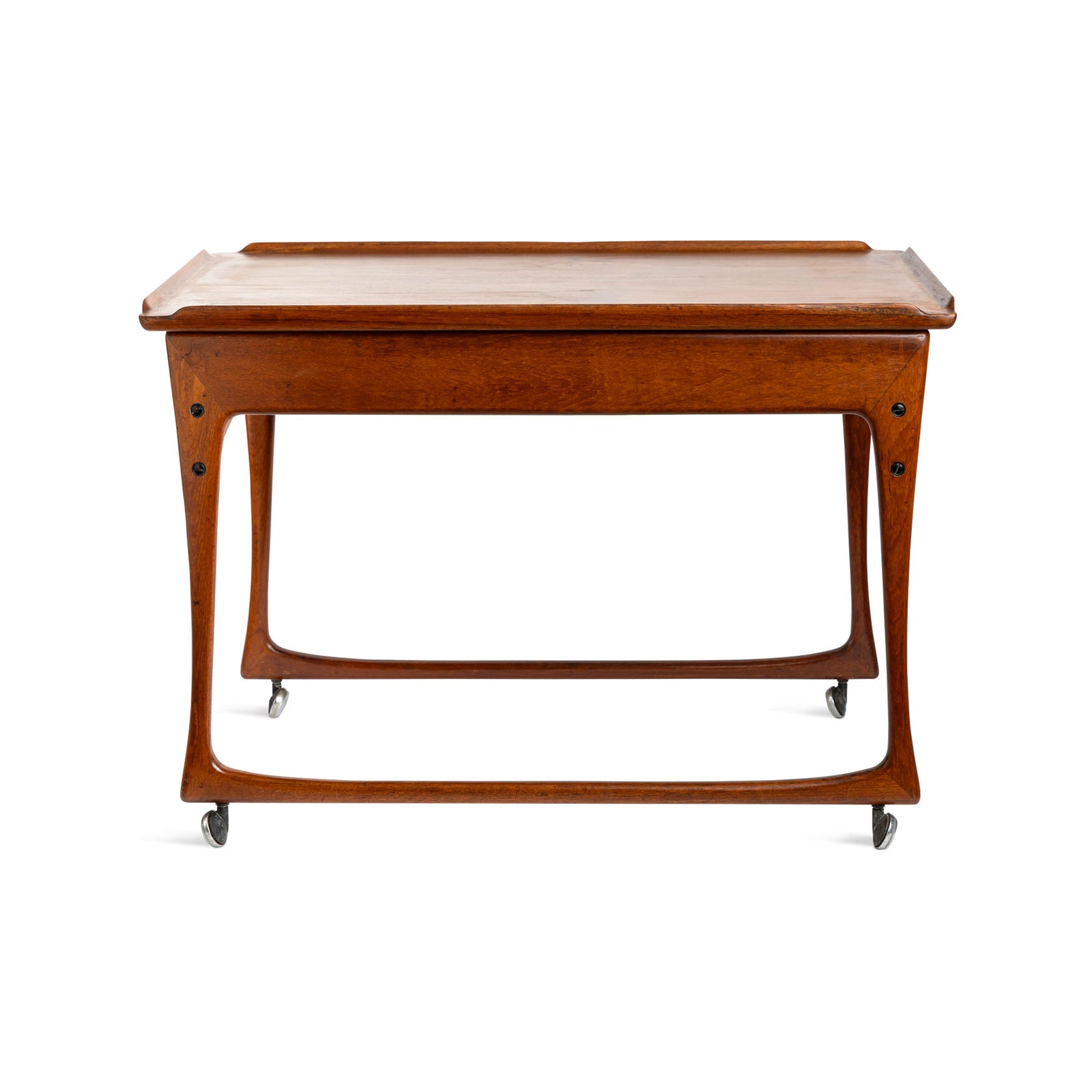 Mid-Century Danish Teak Cart with Slide Top Eleish Van Breems Home