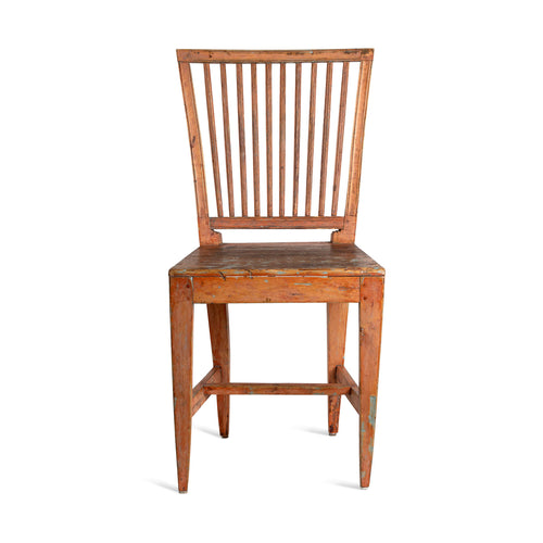 Early 19th C. Red Swedish Farm Chair
