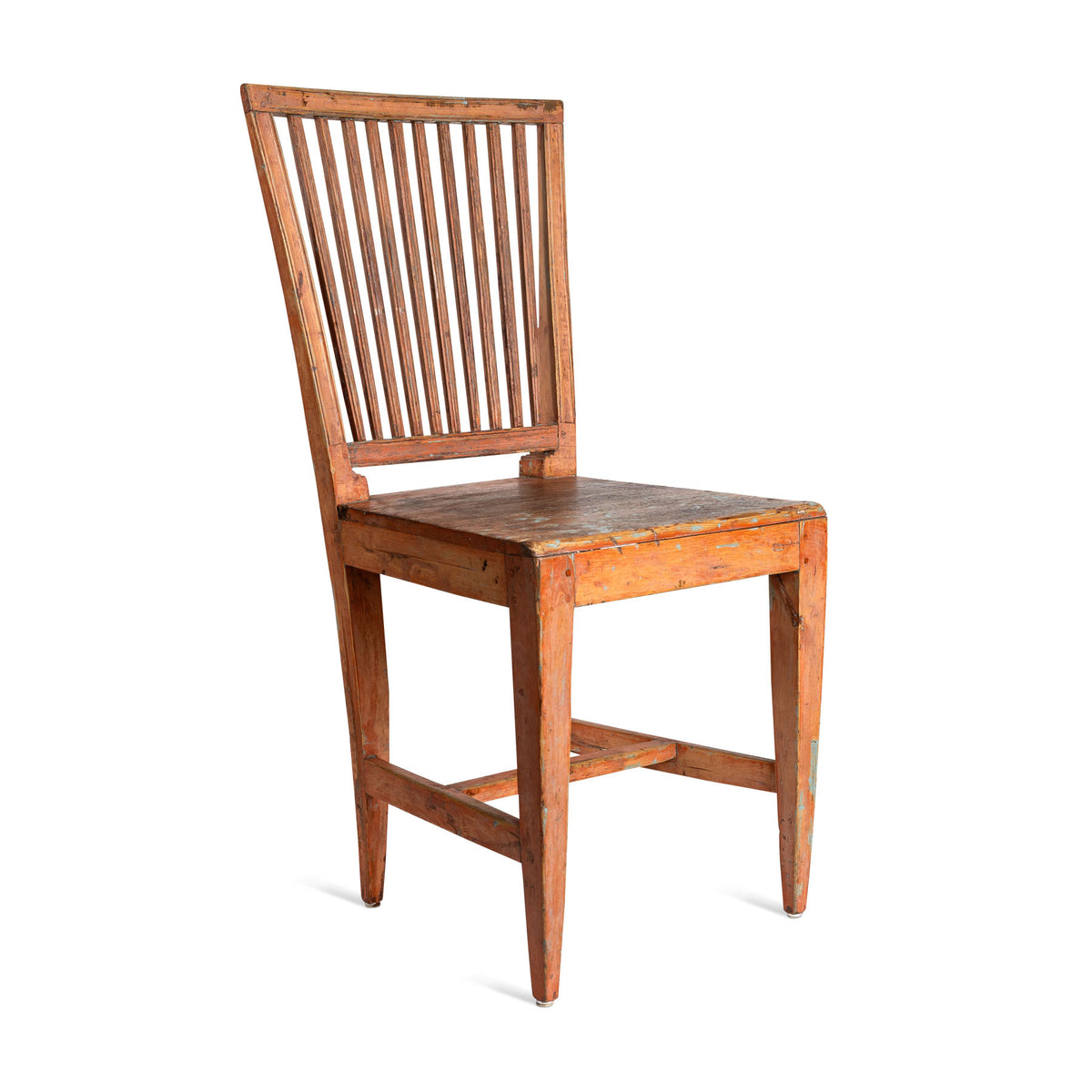 Early 19th C. Red Swedish Farm Chair Eleish Van Breems Home