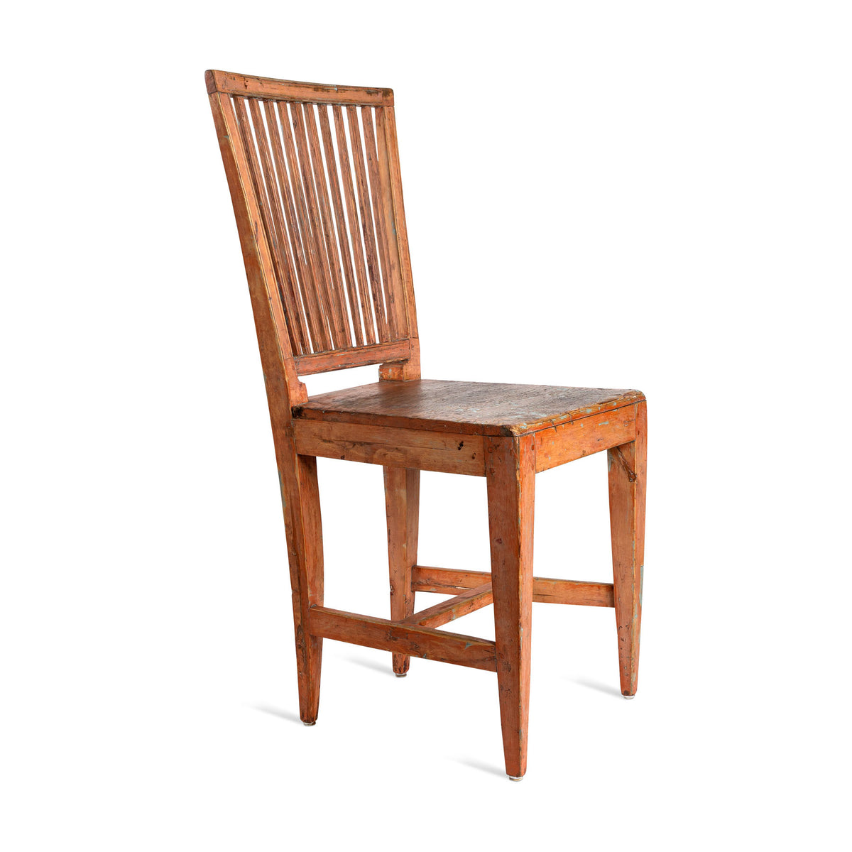 Early 19th C. Red Swedish Farm Chair Eleish Van Breems Home