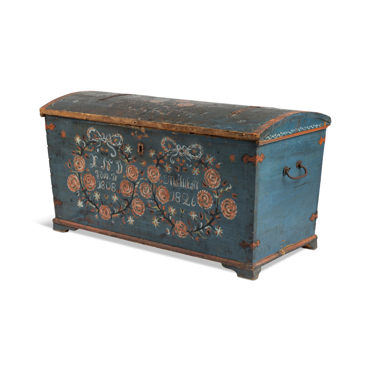 Swedish Blue Domed Trunk Eleish Van Breems Home