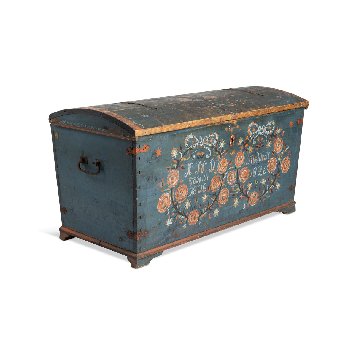 Swedish Blue Domed Trunk Eleish Van Breems Home