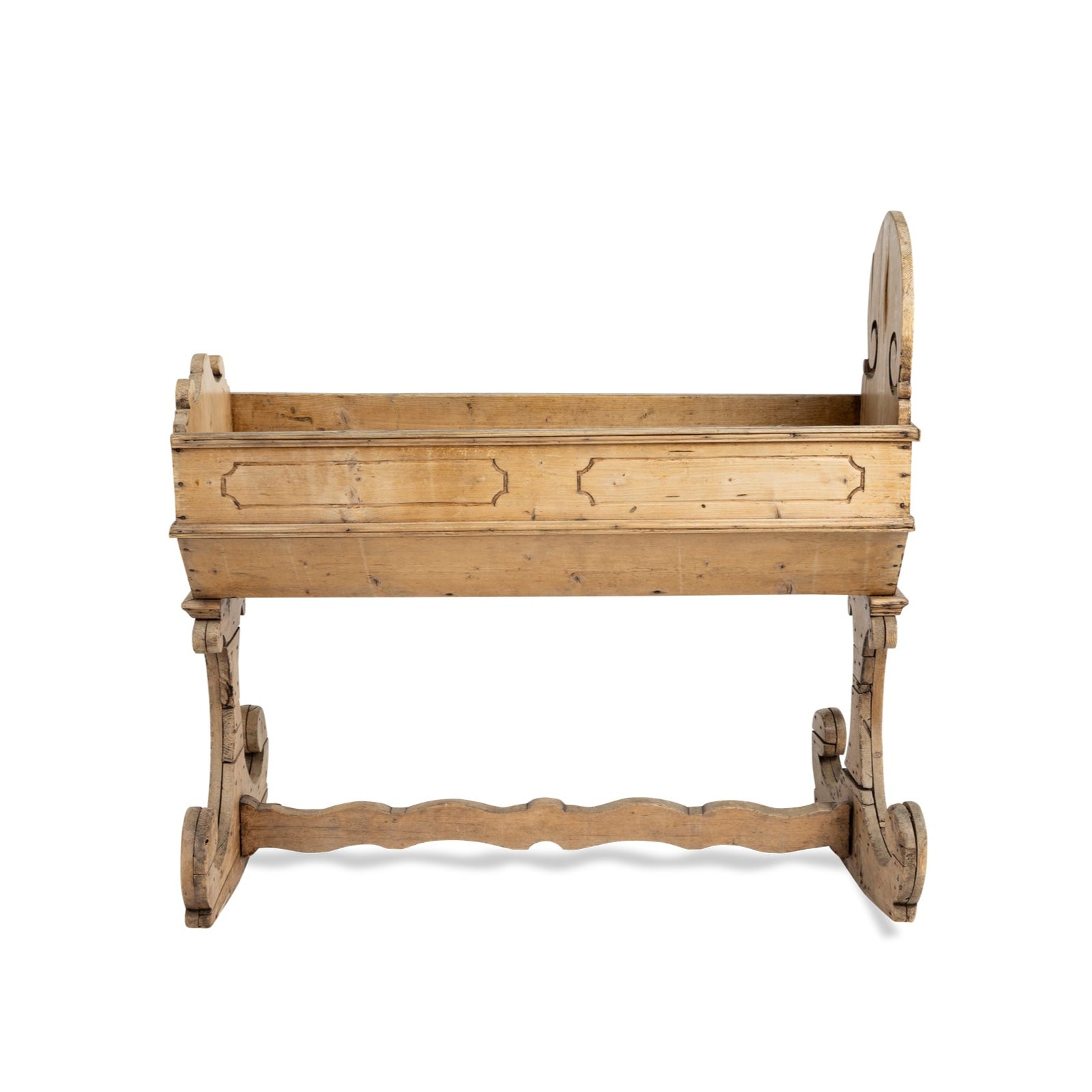 Antique Swedish Pine Children's Cradle Eleish Van Breems Home
