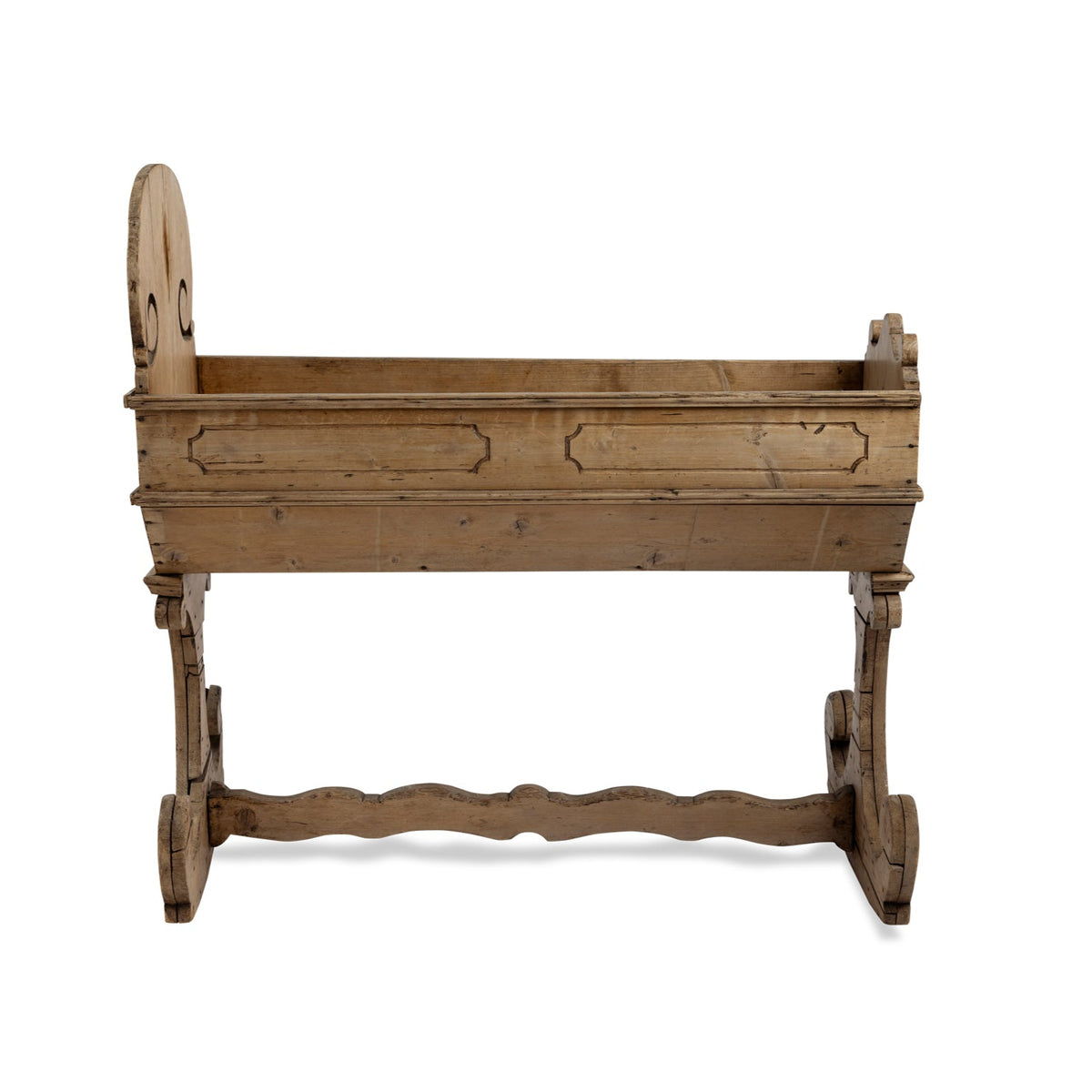Antique Swedish Pine Children's Cradle Eleish Van Breems Home