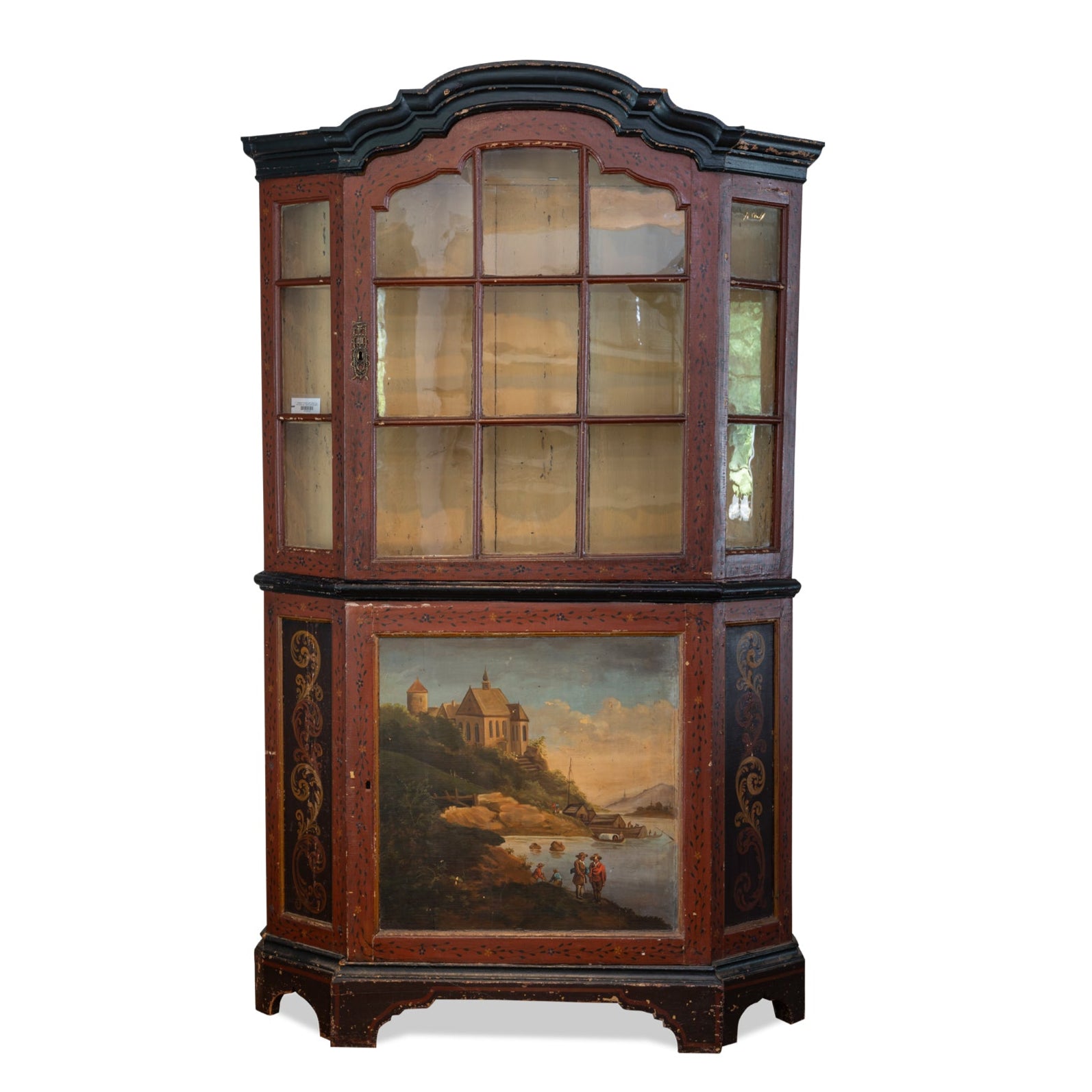 Painted Cabinet with Glass Top Eleish Van Breems Home