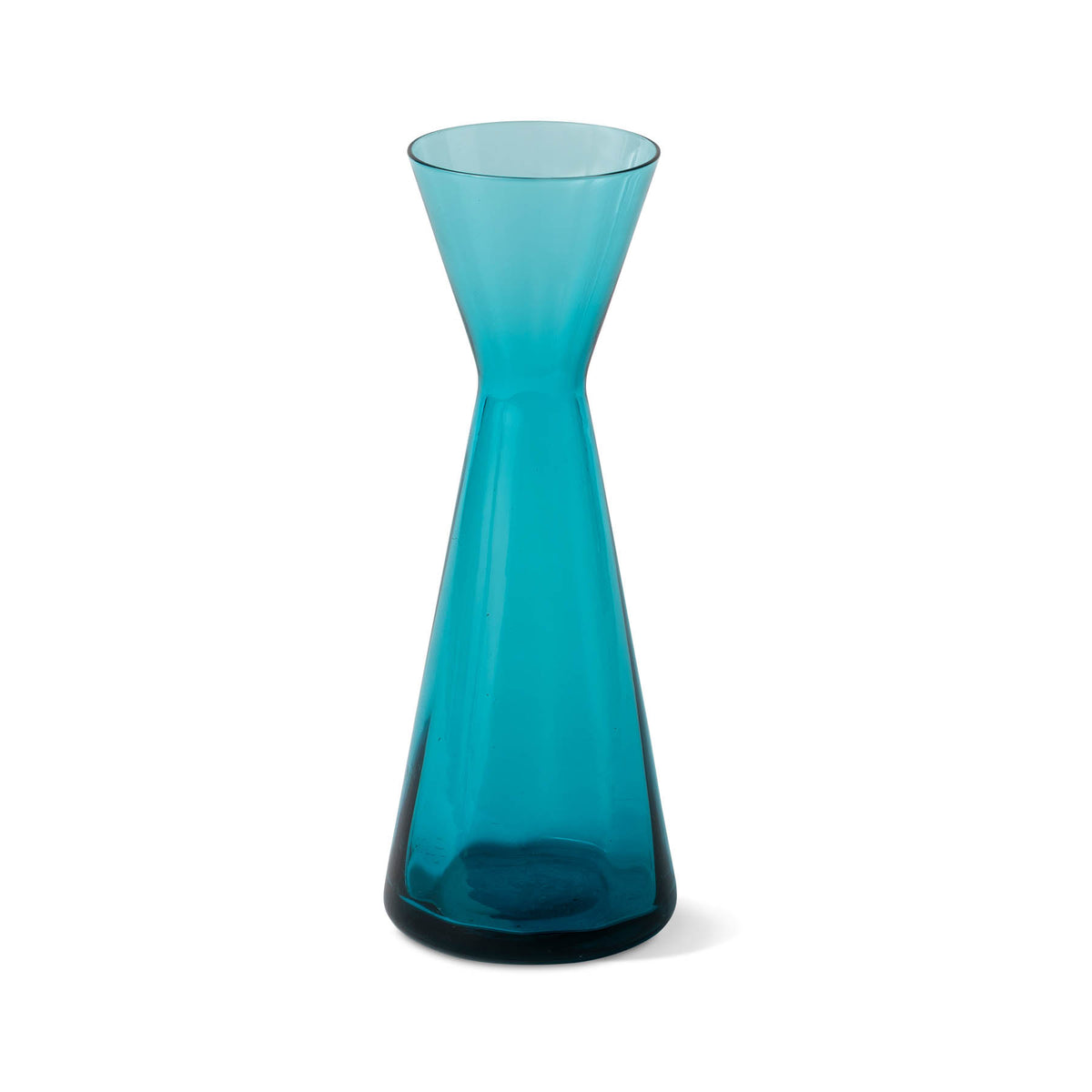 Continental Mid-Century Modern Blue Glass Vase Eleish Van Breems Home