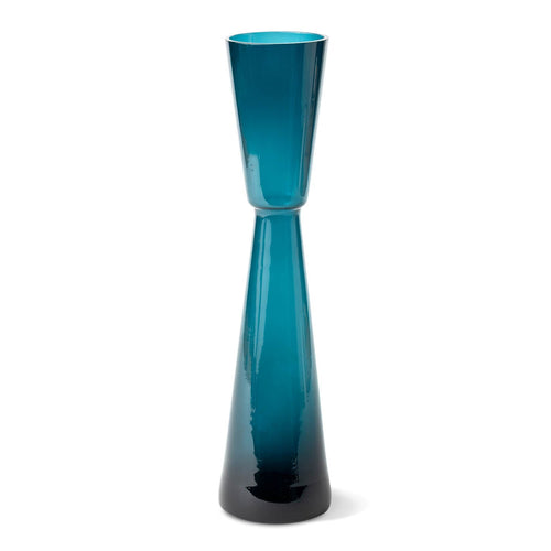 Continental Mid-Century Modern Blue Glass Vase